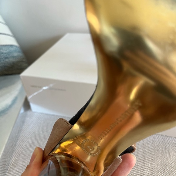 Stella McCartney Silk Open Toe Lucite Heel - Picture 7 of 9